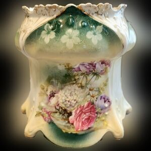 Antique RS Prussia (Reinhold Schlegelmilch) Porcelain Biscuit/Cracker Jar NO LID